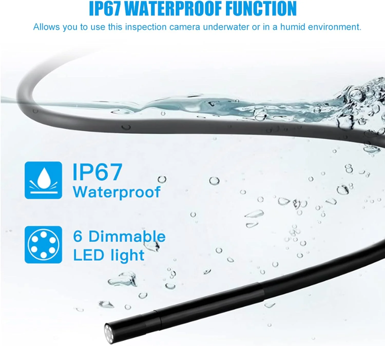 اندوسکوپ وای فای با 6 چراغ LED، دوربین بازرسی بوراسکوپ USB برای گوشی های هوشمند IOS/Android - لنزهای ضد آب IP67، قطر لنز مینی 0.2 اینچ، دوربین با وضوح بالا 5 مگاپیکسلی (کابل 10 متری) اندوسکوپ وای فای با 6 چراغ LED، دوربین بازرسی بوراسکوپ USB برای گوشی های هوشمند IOS/Android - لنزهای ضد آب IP67، قطر لنز مینی 0.2 اینچ، دوربین با وضوح بالا 5 مگاپیکسلی (کابل 10 متری)