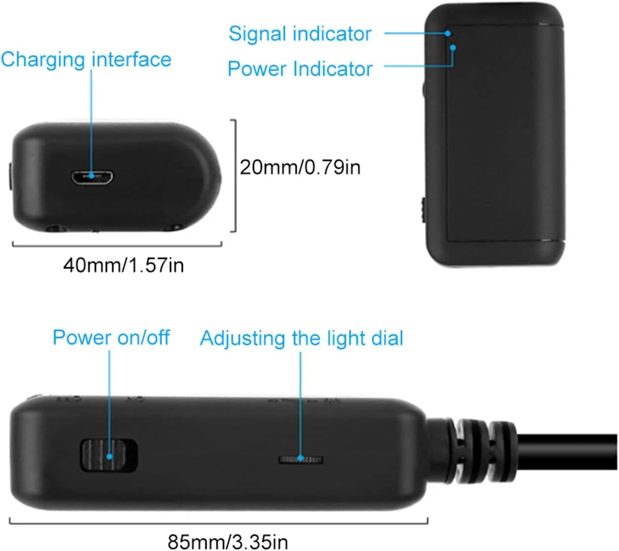 اندوسکوپ وای فای با 6 چراغ LED، دوربین بازرسی بوراسکوپ USB برای گوشی های هوشمند IOS/Android - لنزهای ضد آب IP67، قطر لنز مینی 0.2 اینچ، دوربین با وضوح بالا 5 مگاپیکسلی (کابل 10 متری) اندوسکوپ وای فای با 6 چراغ LED، دوربین بازرسی بوراسکوپ USB برای گوشی های هوشمند IOS/Android - لنزهای ضد آب IP67، قطر لنز مینی 0.2 اینچ، دوربین با وضوح بالا 5 مگاپیکسلی (کابل 10 متری)