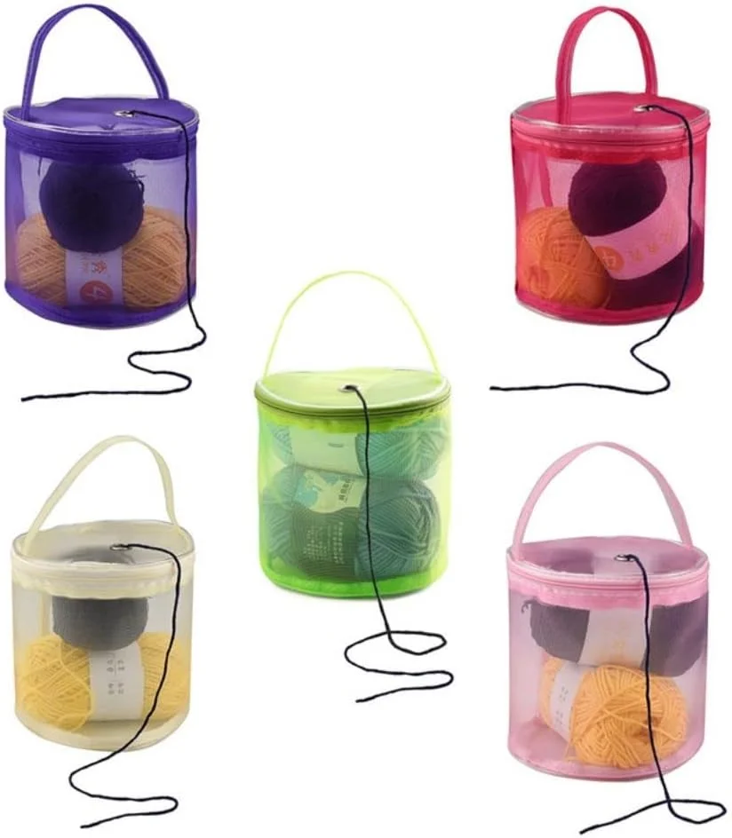 2-piece sewing needle handbag weaving basket DIY accessories wool storage crochet organizer yarn mesh bag mesh weaving 2-piece sewing needle handbag weaving basket DIY accessories wool storage crochet organizer yarn mesh bag mesh weaving