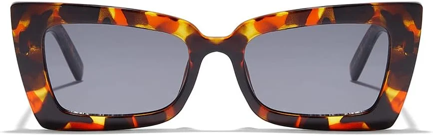 عینک آفتابی زنانه مربعی مشکی مدل AUDREY با فریم کامل ترموپلاستیک