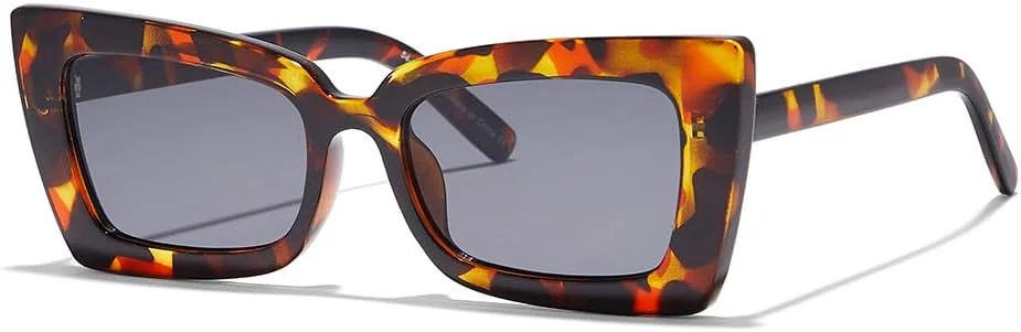 عینک آفتابی زنانه مربعی مشکی مدل AUDREY با فریم کامل ترموپلاستیک