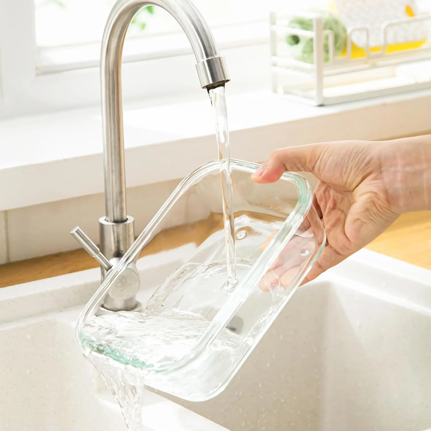 ظروف شیشه ای نگهداری مواد غذایی KOOSREEL با درب، ست 4 عددی ظروف آماده سازی غذا، ظروف ناهار هوا بند، ضد نشت، جعبه های بنتو شیشه ای فاقد BPA مناسب برای مایکروویو، فر، فریزر و ماشین ظرفشویی