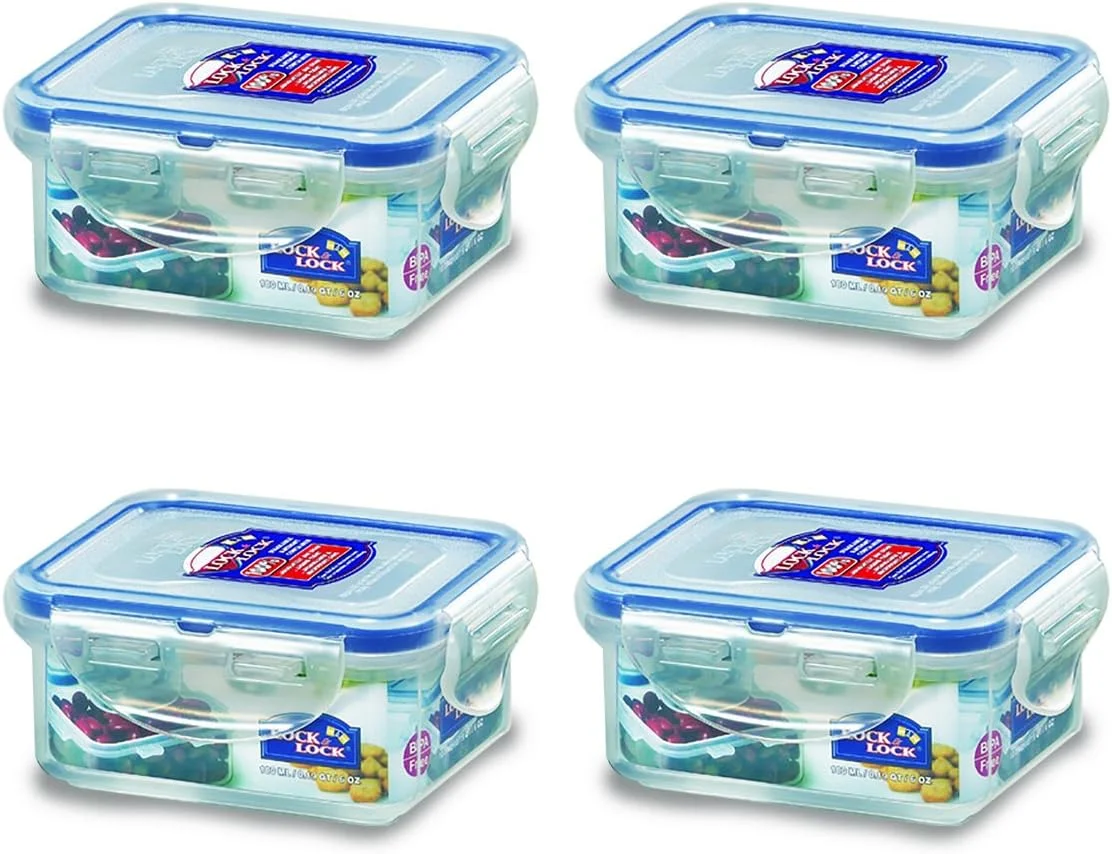 ظرف مستطیلی درب دار LocknLock مدل HPL805SET، پلاستیکی، شفاف