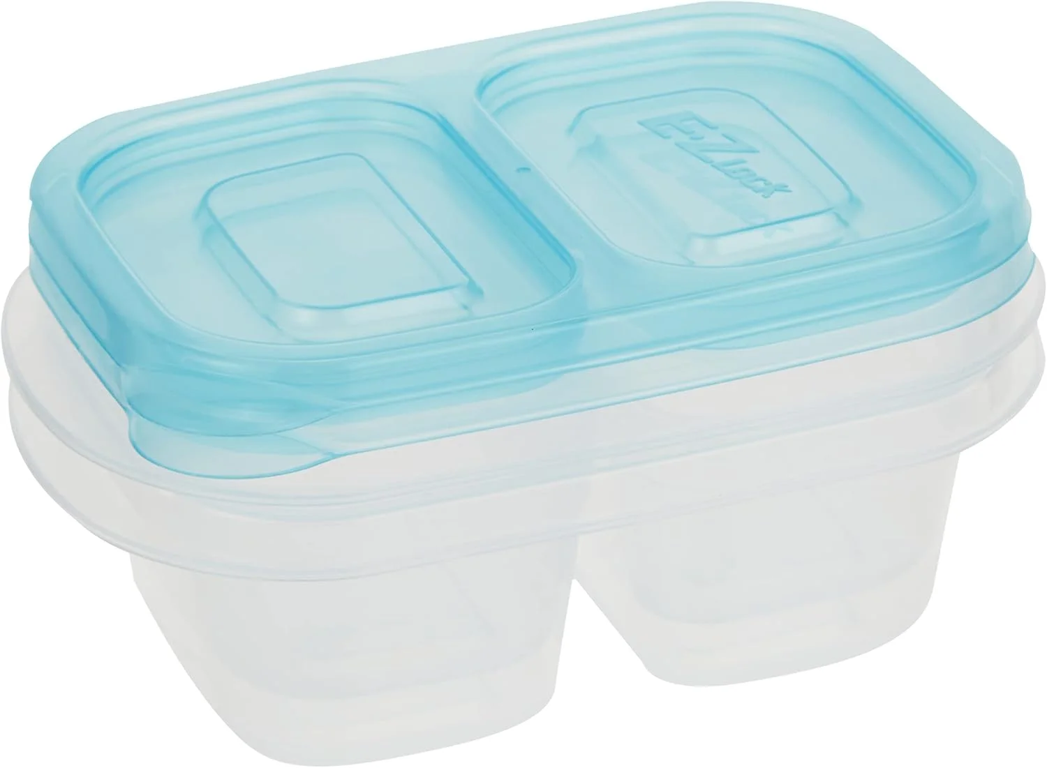 ظرف مستطیلی پاستیلی لاک اند لاک مدل EZ Lock، ست 2 عددی - آبی HLE7200W