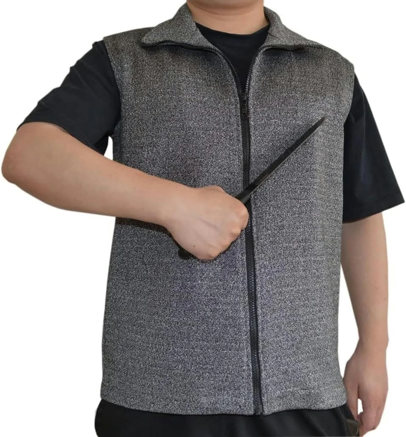 تاپ محافظ زیپی سطح 5، ضد برش و ضد ضربه، بافتنی دوبل، لباس ایمنی برای استفاده روزمره و محافظت در محل کار تاپ محافظ زیپی سطح 5، ضد برش و ضد ضربه، بافتنی دوبل، لباس ایمنی برای استفاده روزمره و محافظت در محل کار