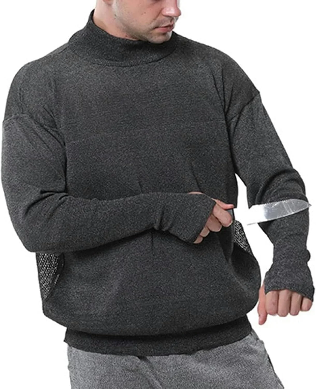 لباس کار ایمنی محافظتی ضد برش سطح 5، یقه بلند آستین بلند مقاوم در برابر شکستن لباس کار ایمنی محافظتی ضد برش سطح 5، یقه بلند آستین بلند مقاوم در برابر شکستن