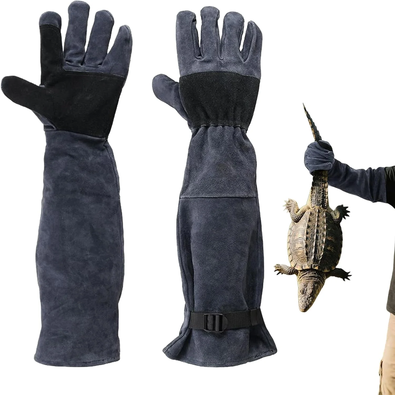 دستکش ضد گاز سگ، 60 سانتی متری ضد خراش | تجهیزات محافظ برای گرفتن مار، آرایش سگ، جابجایی خزنده، پرنده، گربه دستکش ضد گاز سگ، 60 سانتی متری ضد خراش | تجهیزات محافظ برای گرفتن مار، آرایش سگ، جابجایی خزنده، پرنده، گربه