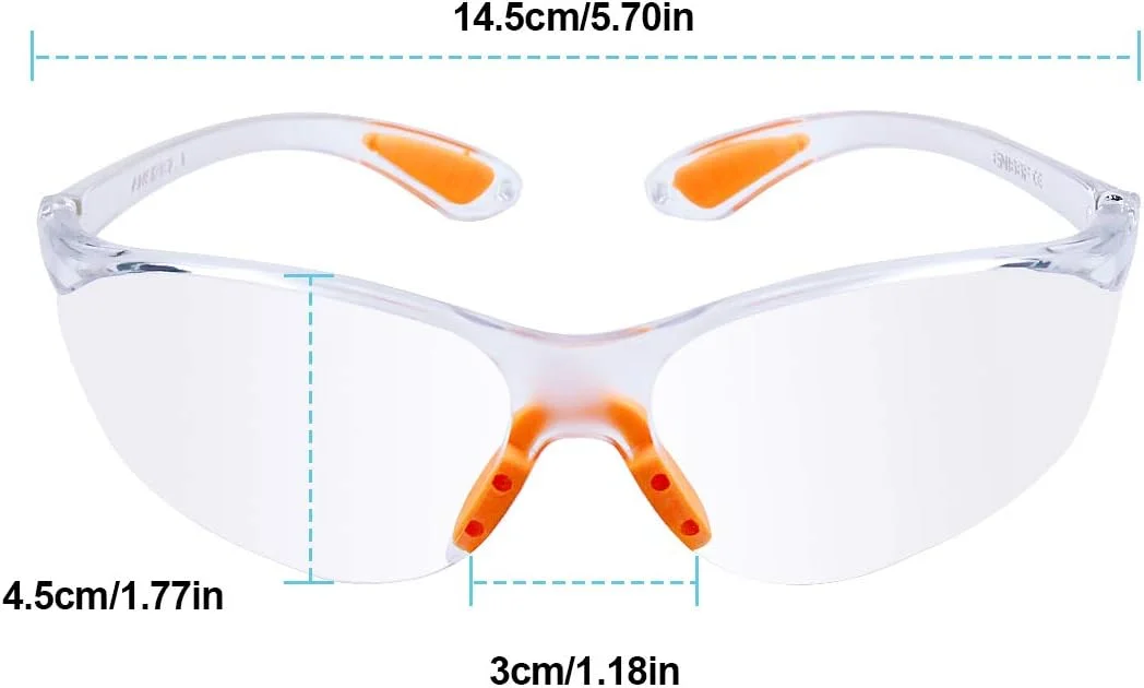 عینک ایمنی بسته 12 عددی، عینک محافظ چشم، عینک ایمنی شفاف، عینک محافظ ایمنی برای کار، تجهیزات حفاظت فردی، عینک امنیتی ضد گرد و غبار/خش/مه/باد