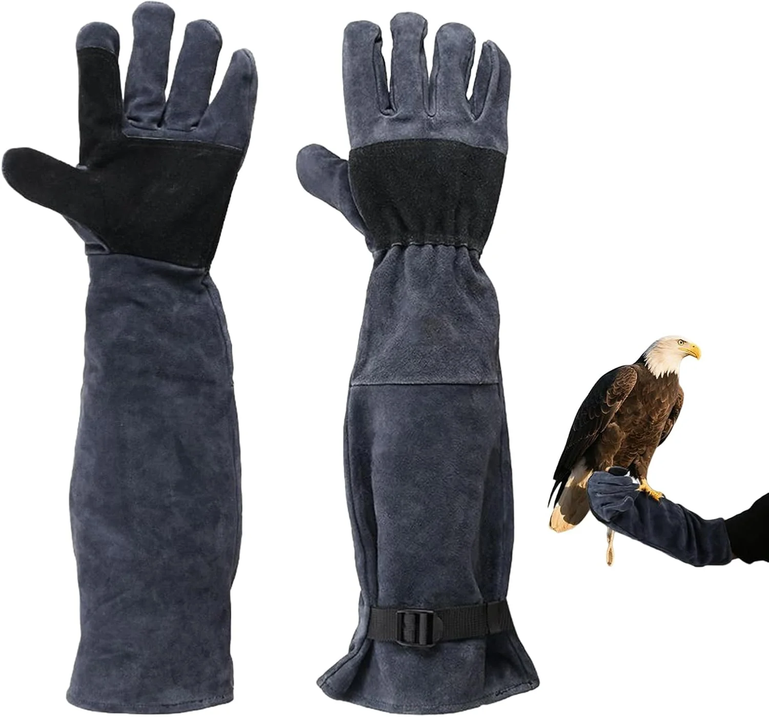 دستکش نگهداری گربه | دستکش چند منظوره ضد گازگرفتگی 60 سانتی متری، تجهیزات محافظتی برای گرفتن دام، آرایش سگ پرنده، نگهداری خزنده و گربه