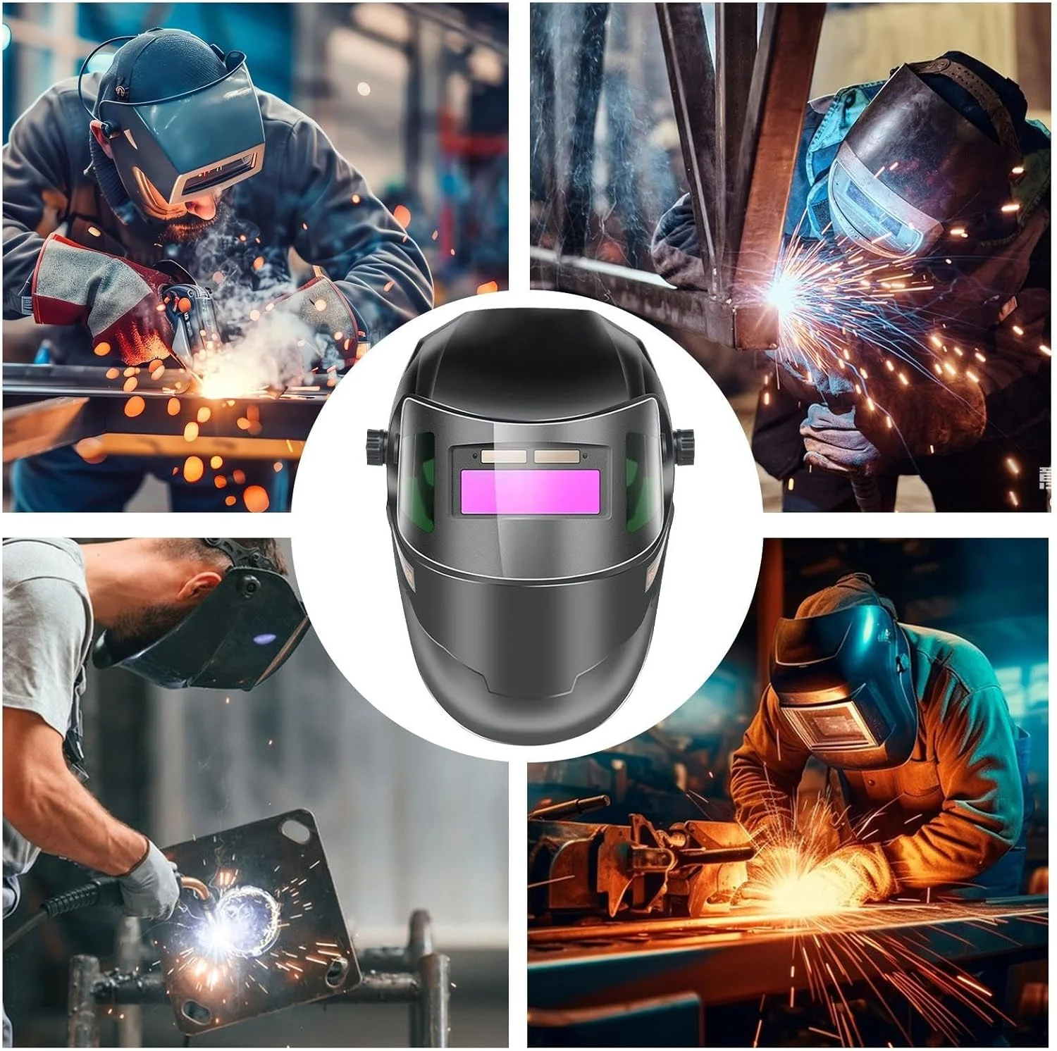 ماسک جوشکاری اتوماتیک تیره شونده | پوشش محافظ صورت جوشکاری برای بزرگسالان | پوشش محافظ لحیم کاری برای کارگاه نگهداری صنعتی تعمیر خودرو سازندگان فلزات لوله کش ها