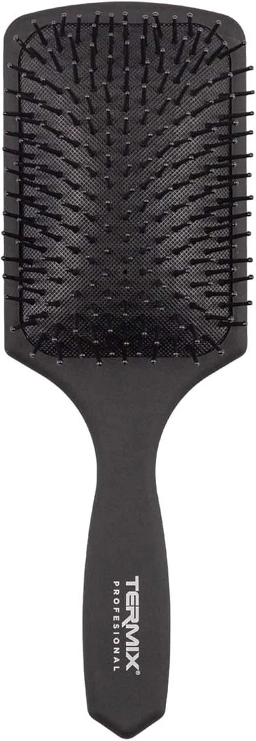 برس باز کننده گره مو ترمیکس مشکی، برس موی پارویی حرفه ای با دسته ضد لغزش و الیاف ضخیم و مقاوم