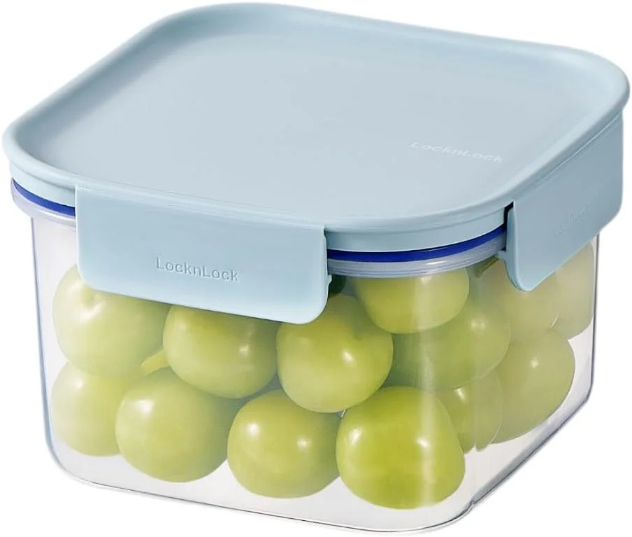 LocknLock Classic Plus Square Food Container – 860ml Mint, 4-Side Locking, Stackable & Leakproof