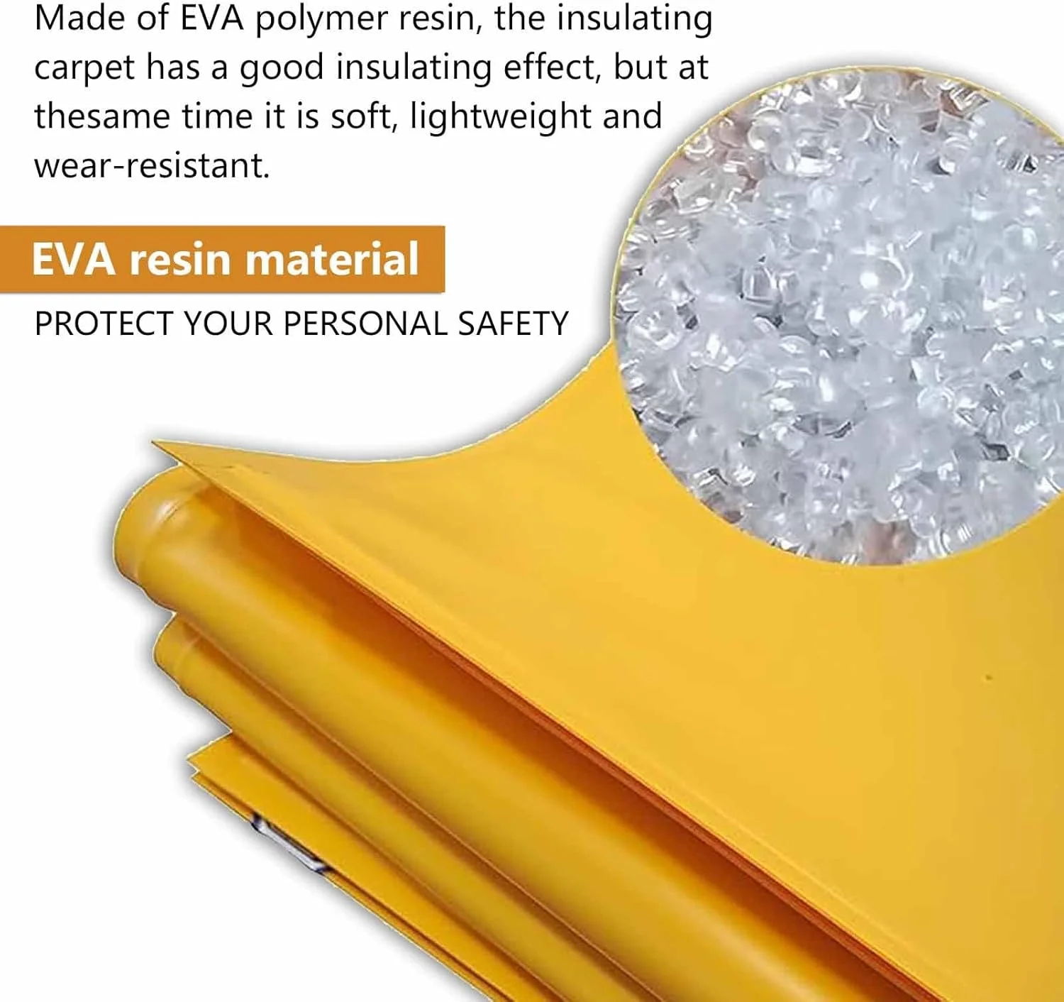 پتو عایق غیر رسانا 0.4kv/10kv EVA پتو عایق الکتریکی ولتاژ بالا برای کار صنعتی، پتو محافظ غیر رسانا ضد شوک (10kv، 80x100cm (31.5x39.4 اینچ))