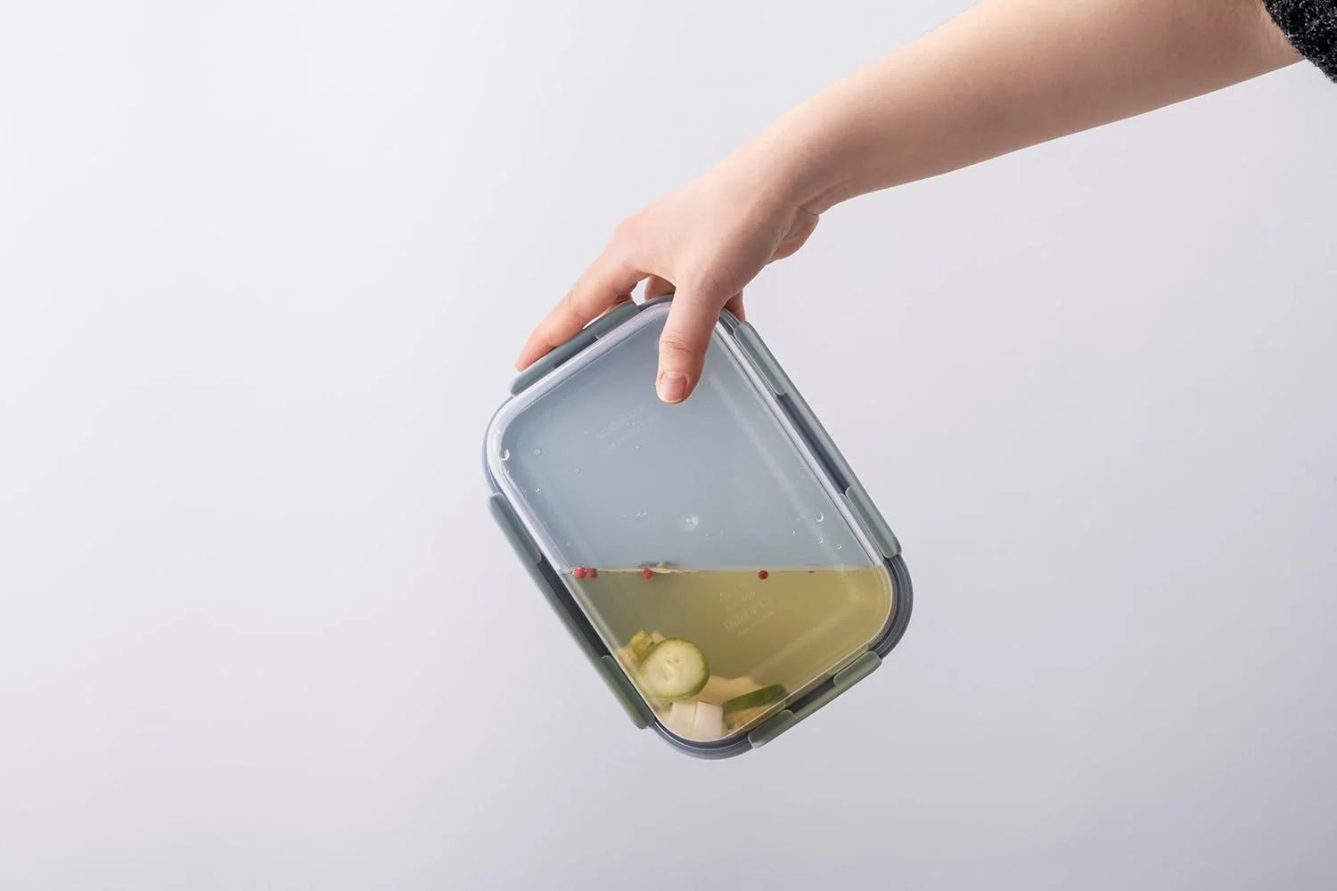 LocknLock Classic Plus Square Food Container – 860ml Mint, 4-Side Locking, Stackable & Leakproof