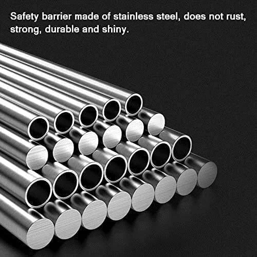 پایه محافظ پارکینگ 2 عددی، موانع پارکینگ، ستون فولادی ضد زنگ برای راهرو، موانع ایمنی لوله ای فولادی، مخروط های پارکینگ برای دکوراسیون خیابان گاراژ خانگی، نصب آسان (نقره ای 600x89mm/23x3.5in)