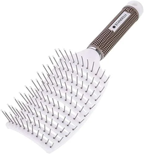 برس حرفه ای استندلی مدل Speed Dry Vent Detangler - برس ارگونومیک، مقاوم در برابر حرارت، مناسب خشک کردن سریع مو، باز کردن گره مو، بدون درد و ضد الکتریسیته ساکن برای انواع مو