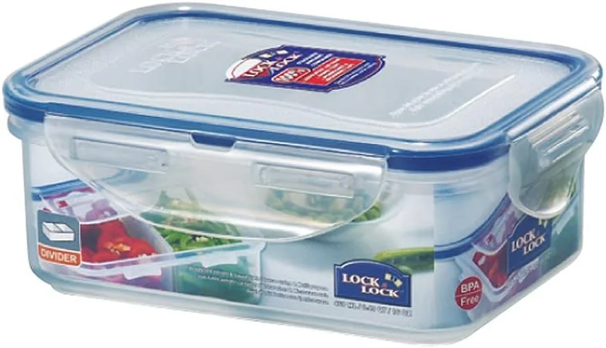 ظرف نگهدارنده مستطیلی 460 میلی لیتری لاک اند لاک - فاقد BPA، قابل استفاده در مایکروویو، فریزر و ماشین ظرفشویی