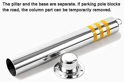 میله های پارکینگ استیل ضد زنگ، بسته 2 عددی، میله های امنیتی برای ورودی پارکینگ، نصب آسان، ستون هشدار ایمنی ضد زنگ با نوارهای بازتابنده ترافیکی (نقره ای 800x89mm/31.5x3.5in) میله های پارکینگ استیل ضد زنگ، بسته 2 عددی، میله های امنیتی برای ورودی پارکینگ، نصب آسان، ستون هشدار ایمنی ضد زنگ با نوارهای بازتابنده ترافیکی (نقره ای 800x89mm/31.5x3.5in)