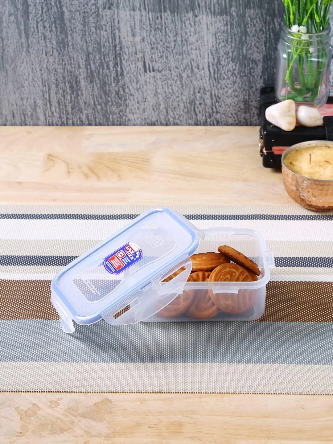 ظرف نگهدارنده مستطیلی 460 میلی لیتری لاک اند لاک - فاقد BPA، قابل استفاده در مایکروویو، فریزر و ماشین ظرفشویی