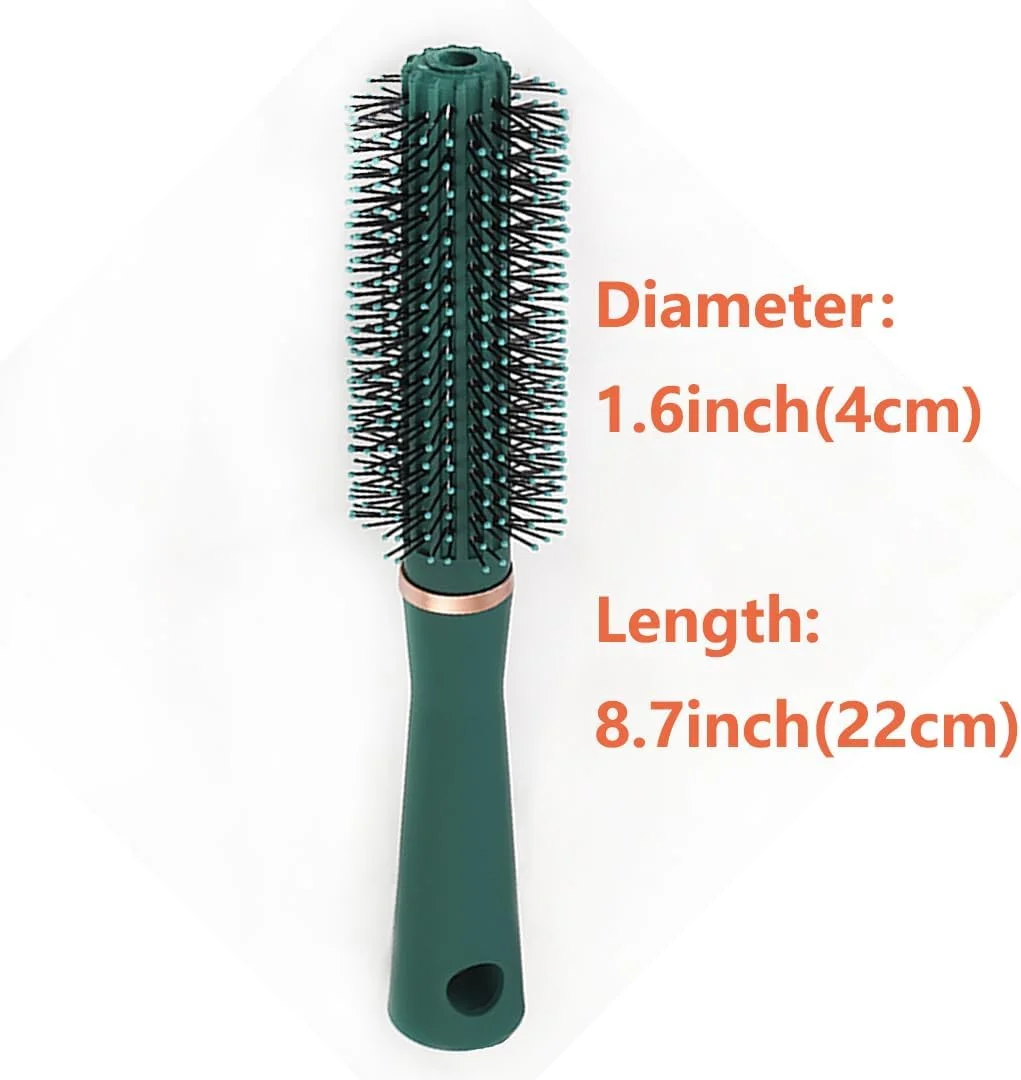برس حالت دهنده رزانا، برس های ضد الکتریسیته ساکن و باز کننده گره مو، خشک کردن سریع با سشوار، برس موی باز کننده گره، سوزن های نایلونی با نوک توپی، شانه ماساژ موی مد روز برای آقایان و بانوان، مناسب انواع موی خشک یا خیس - گرد