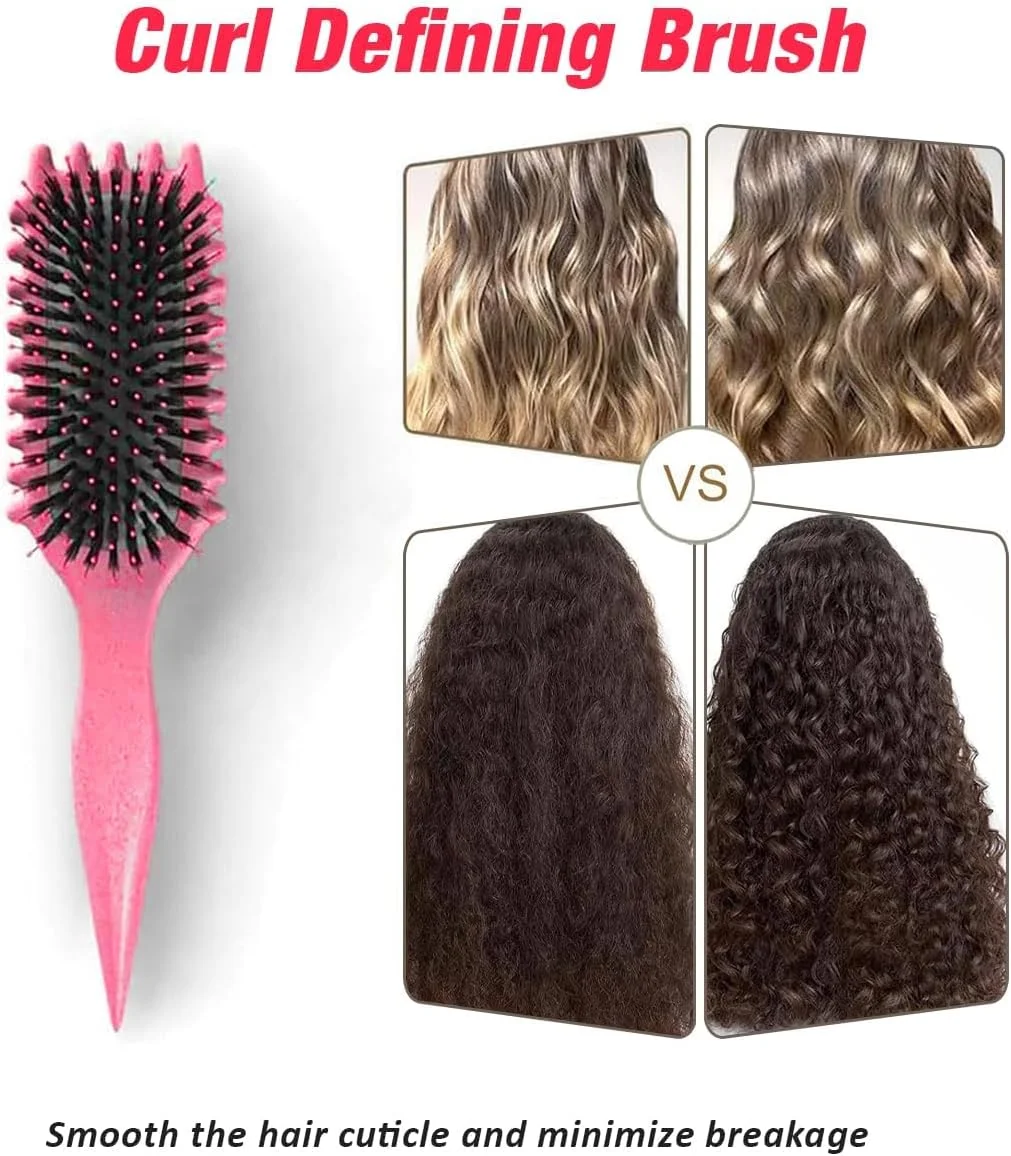 برس حالت دهنده فر مو PINKE، برس موی فر، حالت دهنده و مشخص کننده فر برای خانم ها، صورتی