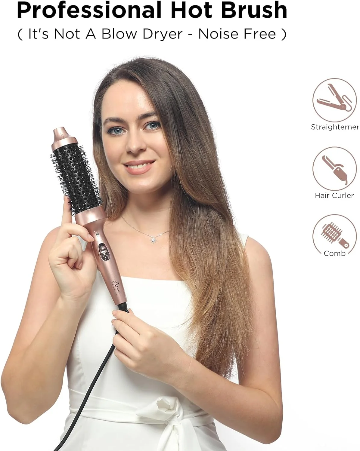 برس حرارتی حرفه ای پروین پرو بیوتی، برس گرد حرارتی 35 میلی متری برای حالت دادن به مو، برس داغ یونی برای ایجاد فرهای درخشان تر و صاف تر، گرم شدن سریع، ولتاژ دوگانه، خاموش شدن خودکار پس از 60 دقیقه، طلایی برس حرارتی حرفه ای پروین پرو بیوتی، برس گرد حرارتی 35 میلی متری برای حالت دادن به مو، برس داغ یونی برای ایجاد فرهای درخشان تر و صاف تر، گرم شدن سریع، ولتاژ دوگانه، خاموش شدن خودکار پس از 60 دقیقه، طلایی