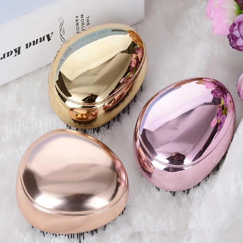 برس باز کننده گره مو PARENCE حرفه ای برای موهای بلند مجعد و ضخیم زنانه، خشک کننده سریع (نقره ای)