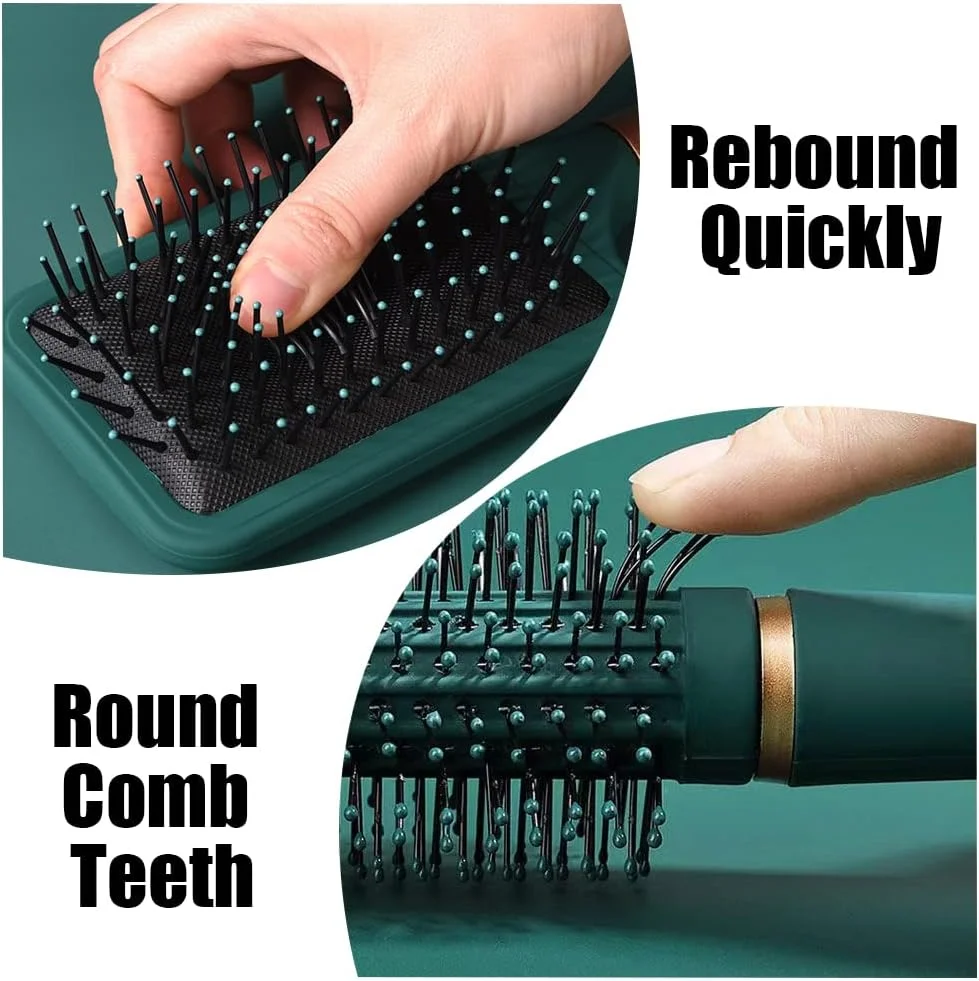 ست هدیه برس مو میشامین 4 عددی برای زنان، برس موی گره باز کن برای زنان و کودکان، موهای نرم و انعطاف پذیر برای موهای بلند، ضخیم، مجعد، موج دار، خشک و آسیب دیده