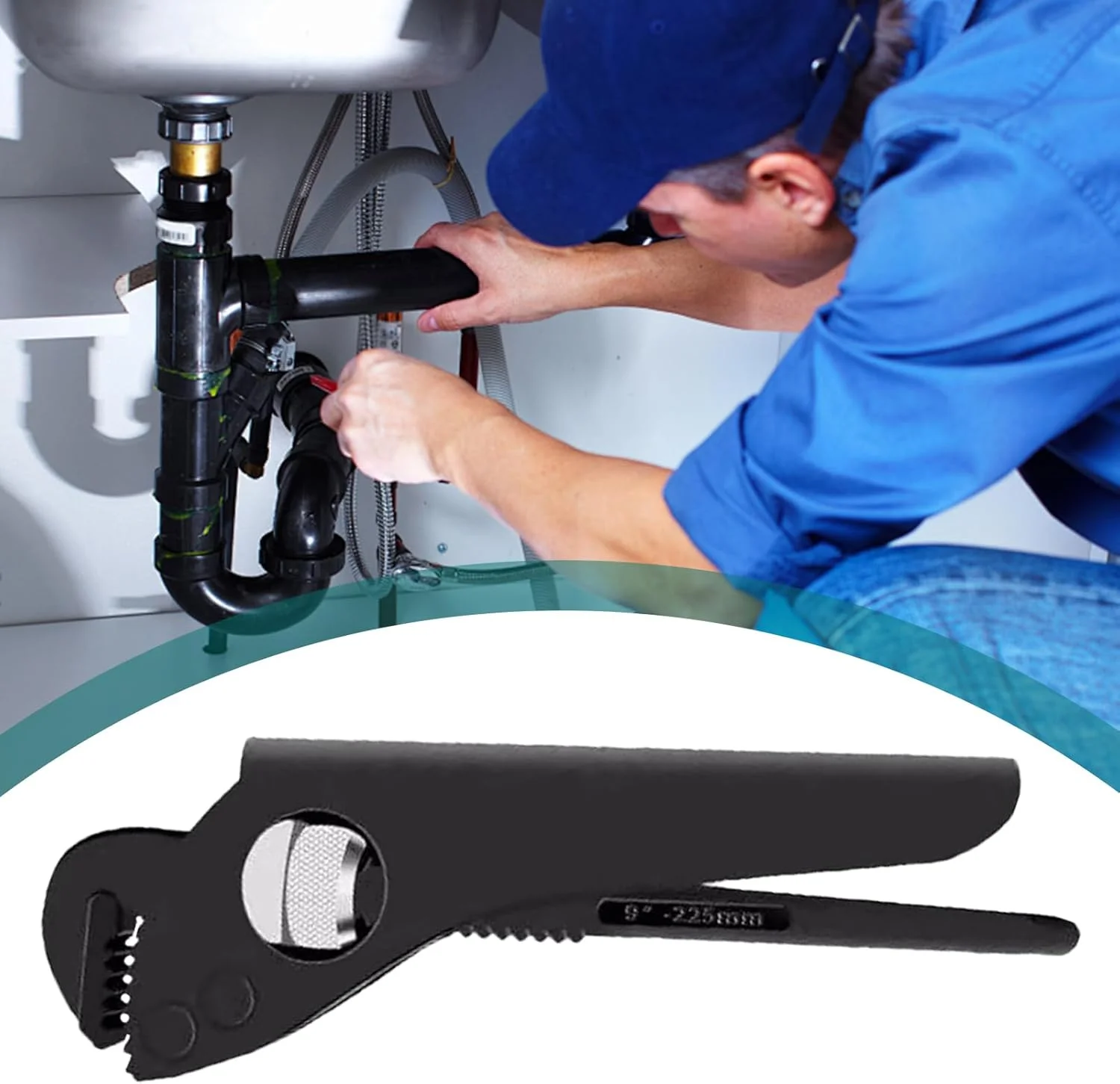 آچار لوله گیر، آچار لوله کشی صنعتی قابل تنظیم، ابزار تعمیر غیر لغزنده برای اتصالات، آبگرمکن، ساخت و ساز، سینک ظرفشویی، حمام، توالت، کشاورزی، لوله کش، کشاورز