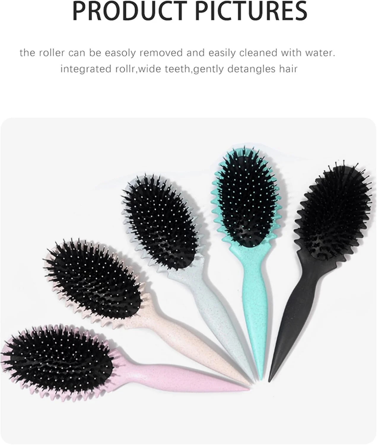 برس حالت دهنده لونیمیا، برس موی فر، برس مو، طراحی تهویه چند منظوره نرم بدون آسیب رساندن به مو ابزارهای آرایشگری کاربردی، مناسب برای انواع مو، بافت ها و مدل ها و غیره (بژ)