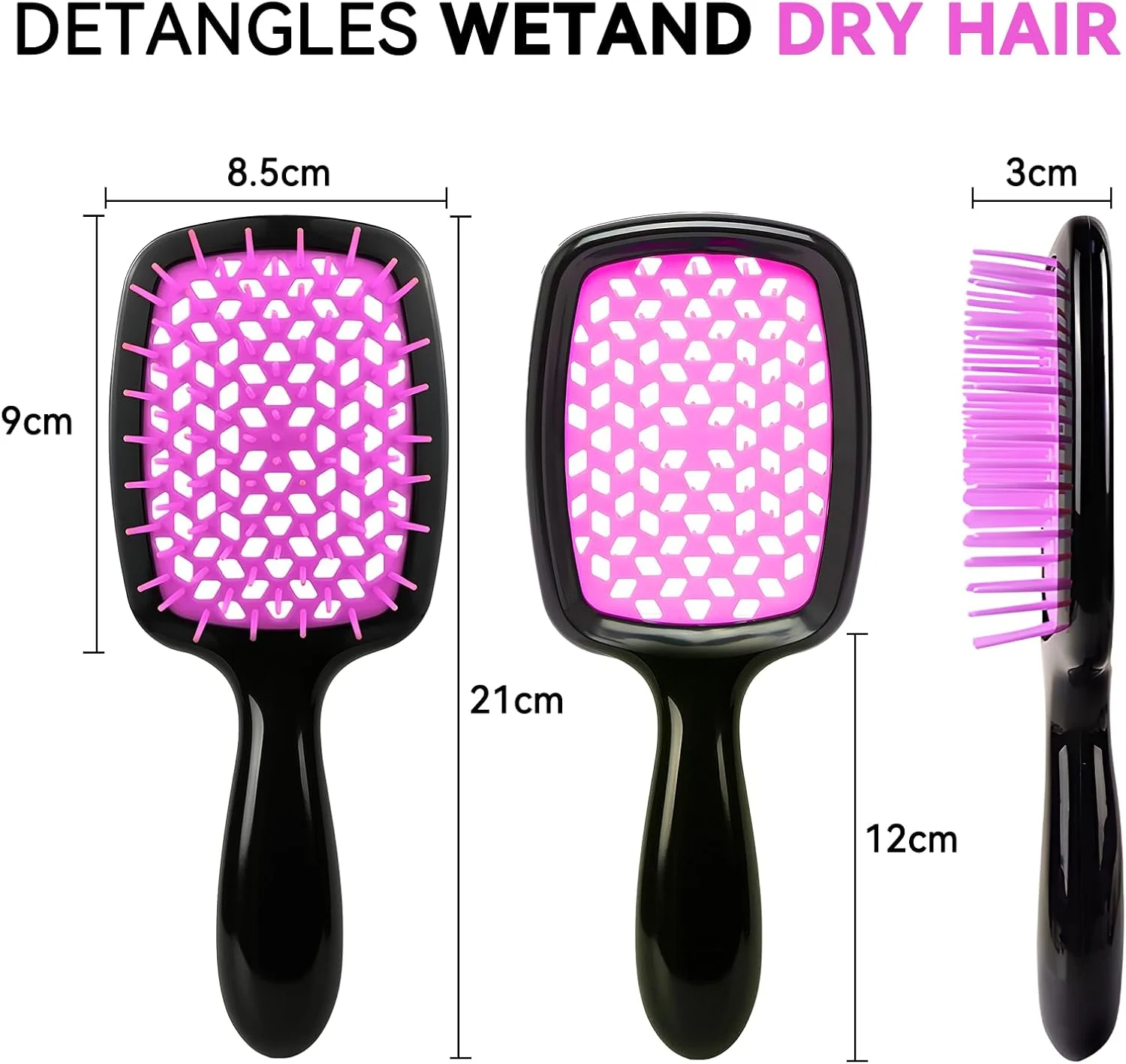 برس مو لوبوایر، برس مو بدون درد با انحنای ارگونومیک، طراحی سبک وزن مناسب مسافرت، دارای دریچه های حرارتی برای خشک کردن مو با سشوار، مناسب موهای خیس و خشک زنان، مردان و کودکان