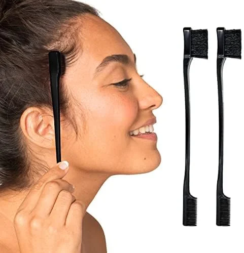 ست برس دو طرفه حالت دهنده مو و شانه پوش دهنده مو کیچ پرو، برس کنترل لبه 2 در 1، بسته 2 عددی (رژگونه)