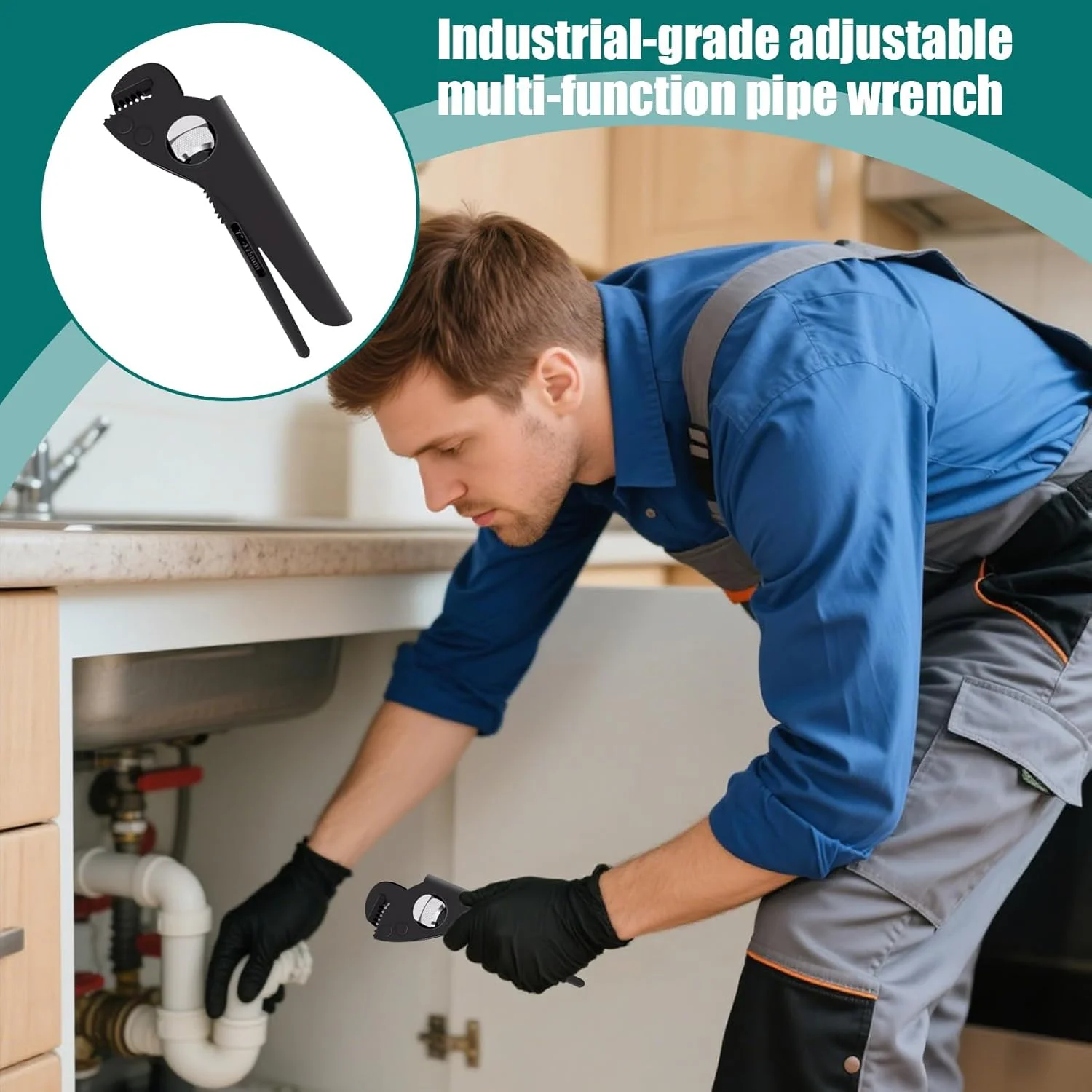 آچار لوله گیر - آچار لوله کشی با تنظیم سریع 7-12 اینچ - ابزار تعمیر غیر لغزنده برای اتصالات، آبگرمکن، ساخت و ساز، سینک آشپزخانه، حمام، توالت، کشاورزی، لوله کش، کشاورز آچار لوله گیر - آچار لوله کشی با تنظیم سریع 7-12 اینچ - ابزار تعمیر غیر لغزنده برای اتصالات، آبگرمکن، ساخت و ساز، سینک آشپزخانه، حمام، توالت، کشاورزی، لوله کش، کشاورز