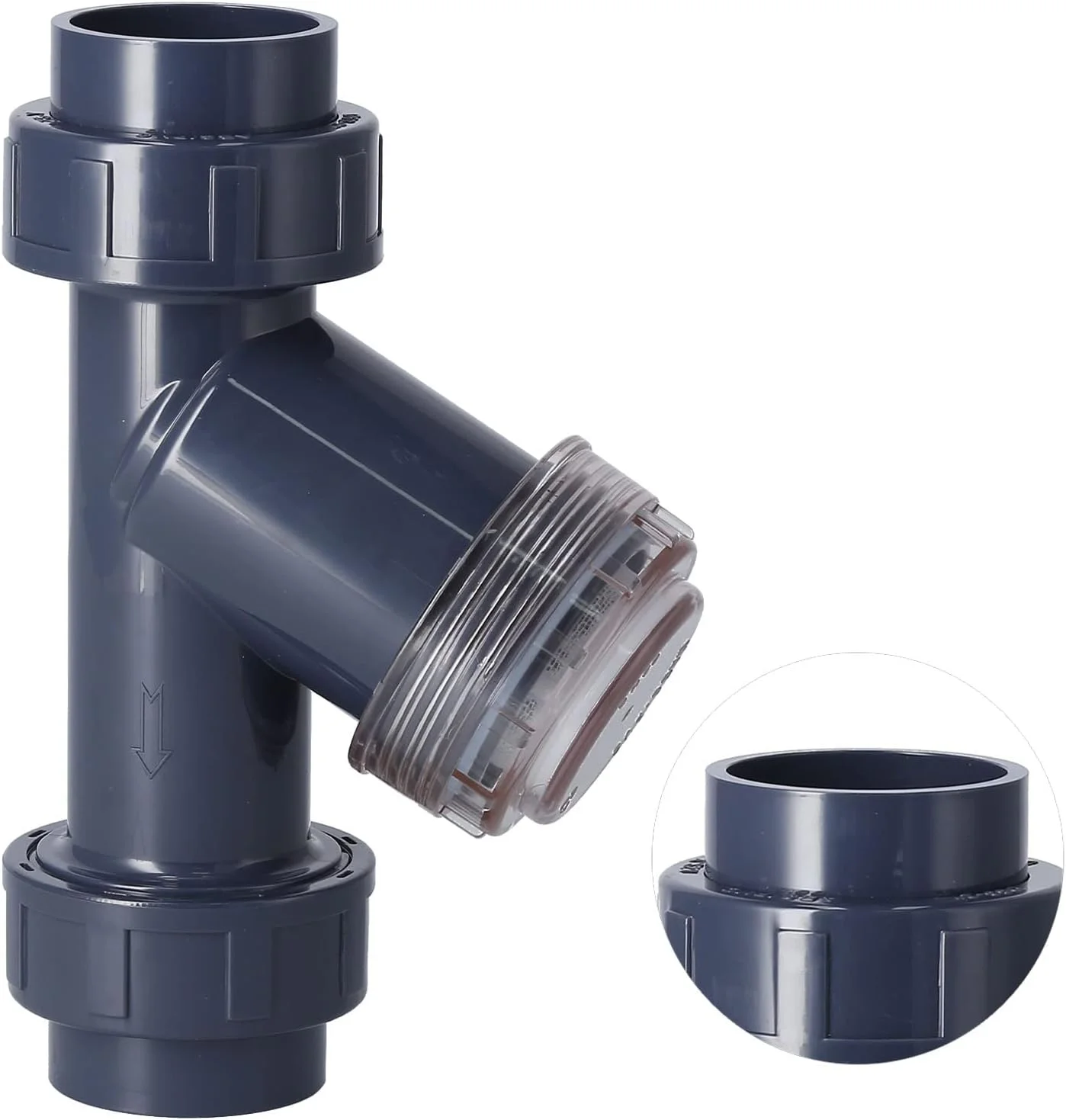 فیلتر آبیاری قطره ای Starrypxl، فیلترهای Y پی وی سی تنظیم کننده لوله آب، گلخانه باغ، کنترل جریان کارآمد کشاورزی، طراحی بادوام، بسته 10 عددی