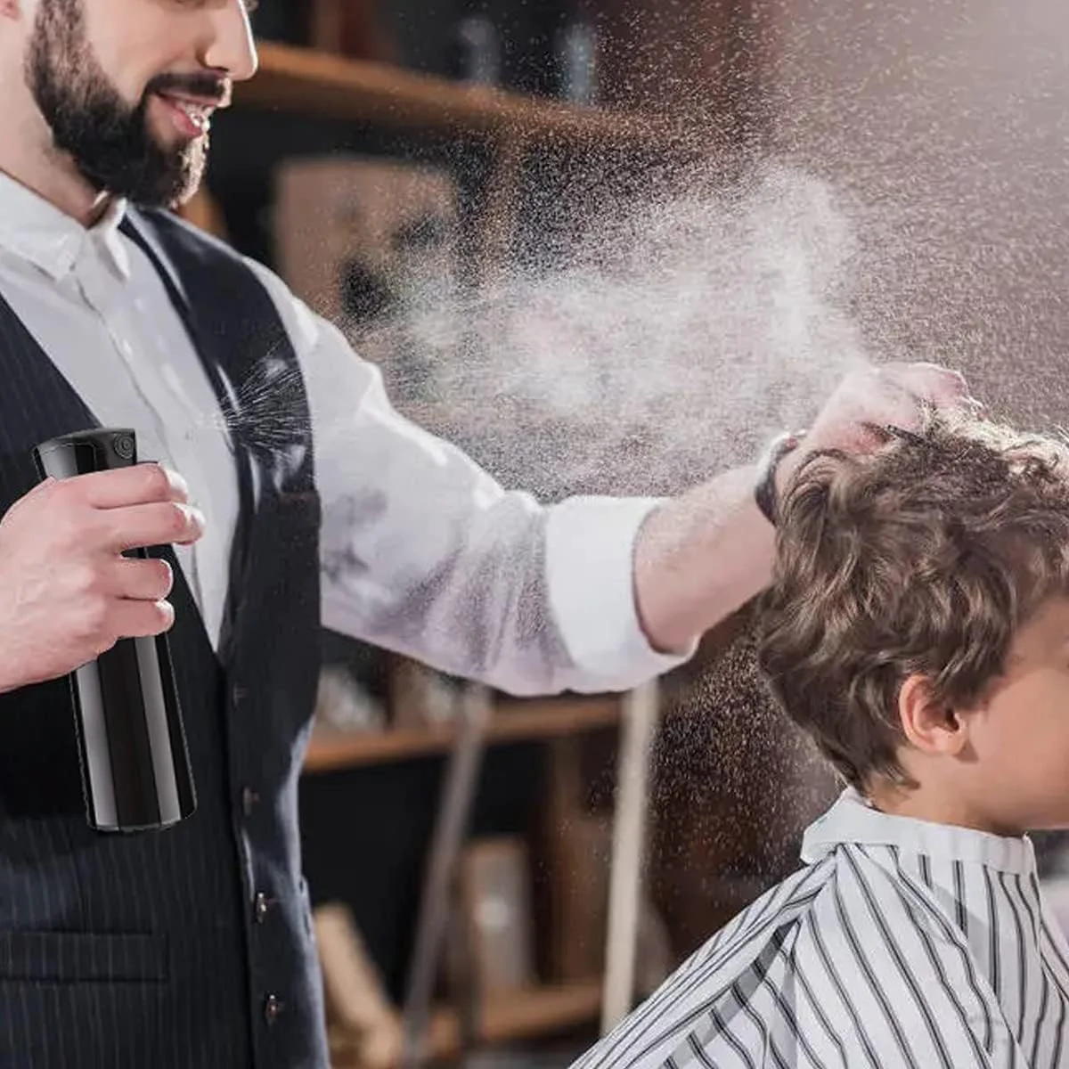 ست برس مو 3 تکه KIENAI، شامل برس موی نایلونی ضد گره، برس حالت دهنده و بطری اسپری مو، برای حالت دادن به موی خانم ها، ابزار برس مو، برای موهای فر، موهای صاف و بلند