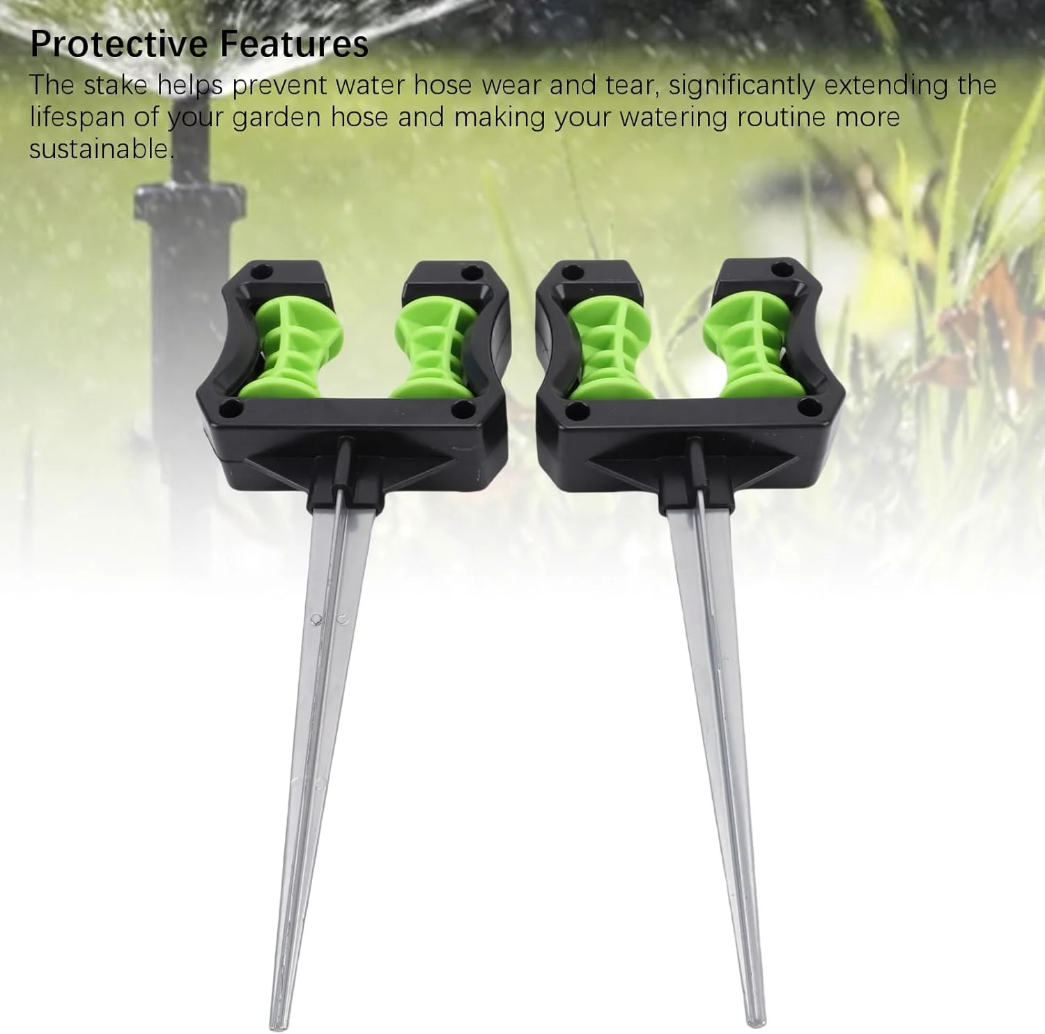 نگهدارنده شلنگ باغبانی Haofy، بسته 2 عددی، ABS سبک وزن، 26 سانتی متر، پایه نگهدارنده شلنگ چمن، لوله آب برای مراقبت از چمن، آبیاری کشاورزی
