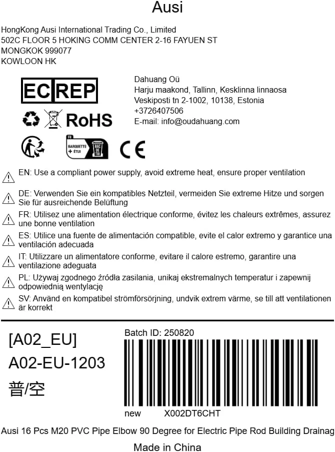 زانویی لوله پی وی سی 90 درجه آسی مدل M20، بسته 16 عددی، مناسب لوله برق، ساخت و ساز، زهکشی، آبیاری کشاورزی و پروژههای DIY، رنگ سفید، قطر داخلی 20 میلیمتر زانویی لوله پی وی سی 90 درجه آسی مدل M20، بسته 16 عددی، مناسب لوله برق، ساخت و ساز، زهکشی، آبیاری کشاورزی و پروژههای DIY، رنگ سفید، قطر داخلی 20 میلیمتر