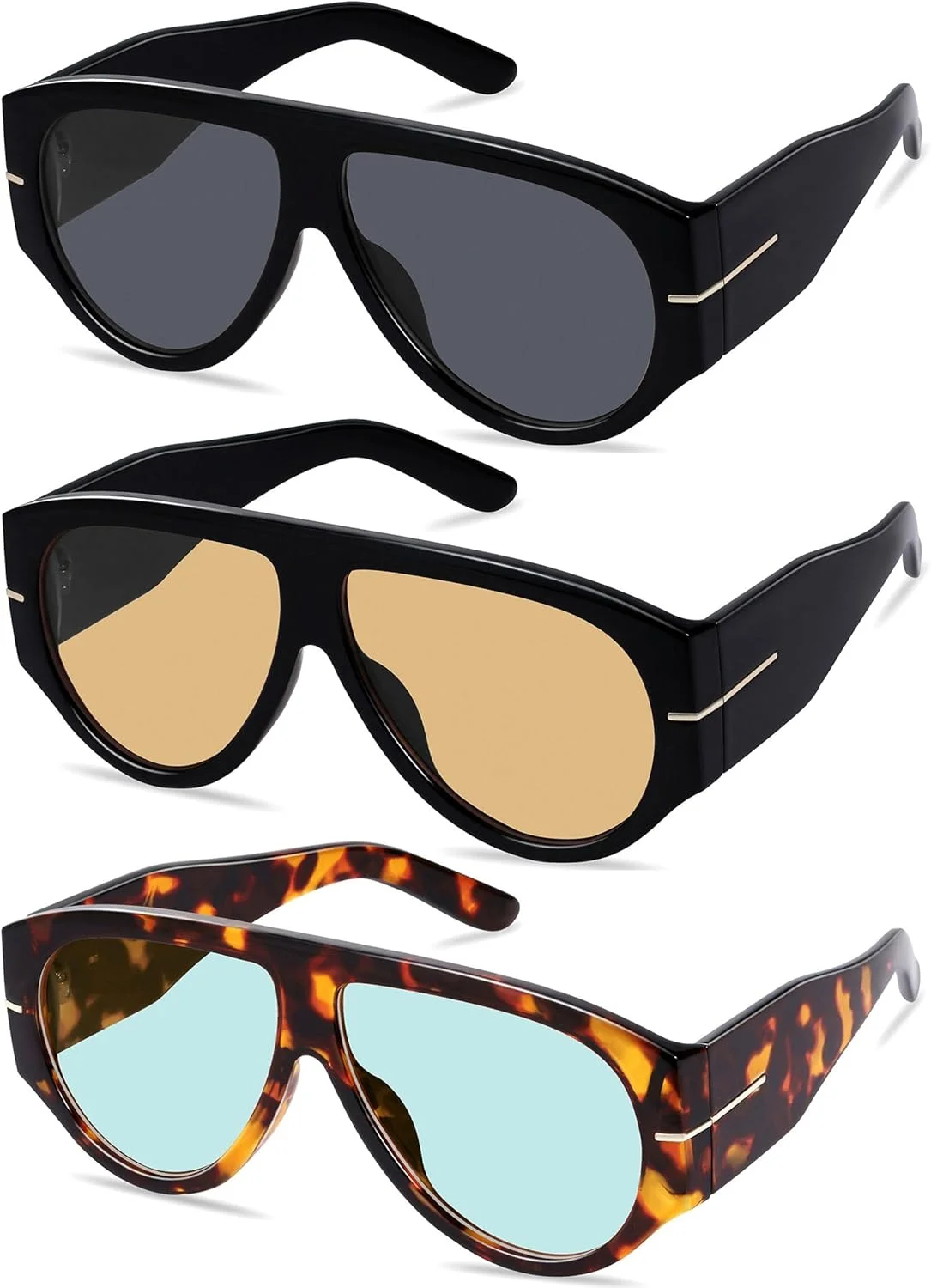 عینک آفتابی خلبانی رترو بزرگ YMRFW برای زنان و مردان، ترند دهه 70، عینک آفتابی کلاسیک ضخیم به سبک وینتیج عینک آفتابی خلبانی رترو بزرگ YMRFW برای زنان و مردان، ترند دهه 70، عینک آفتابی کلاسیک ضخیم به سبک وینتیج