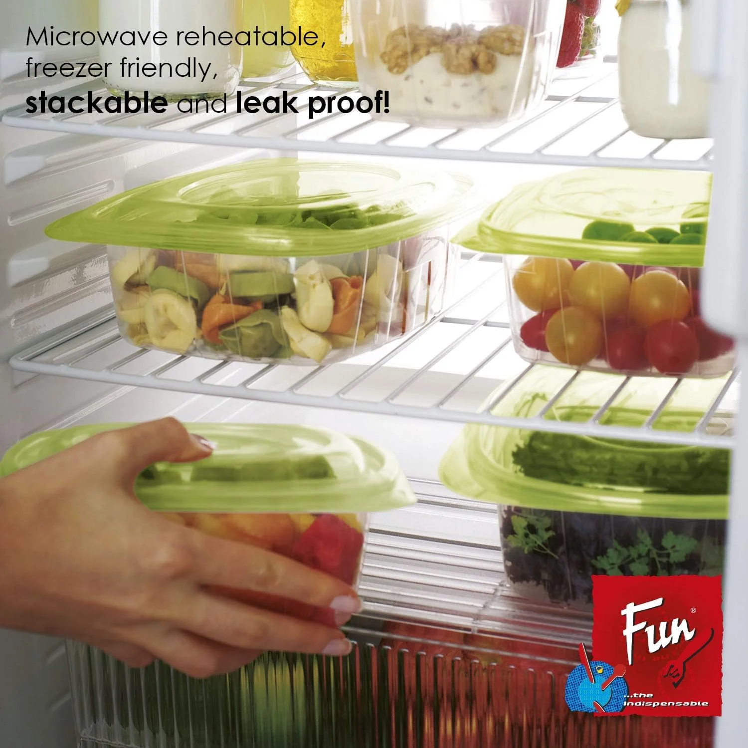 Fun Indispensable Disposable Multipurpose Plastic Food Container Set With Lid/Meal Prep - Pack Of 4-16Oz