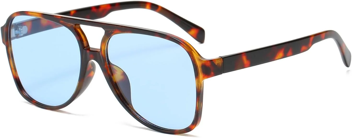 عینک آفتابی مستطیلی دید در شب رترو YAMEIZE برای زنان و مردان، عینک محافظ مربعی پل دوبل UV400 برای رانندگی