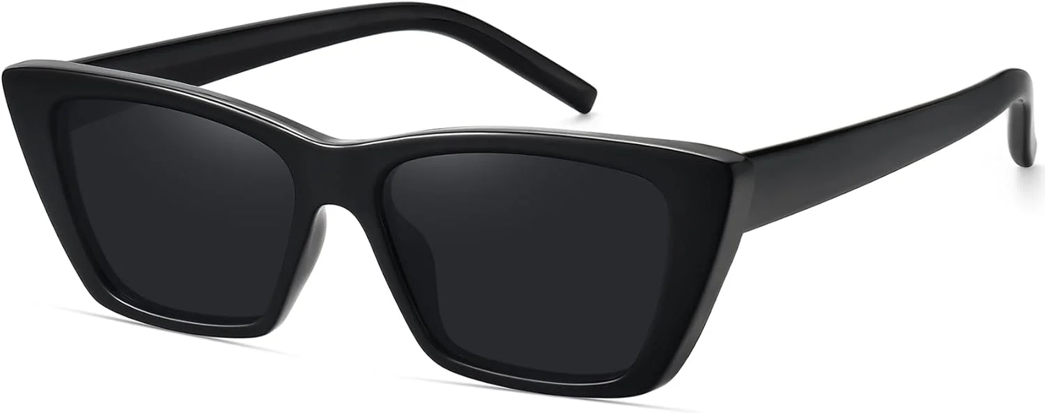 عینک آفتابی چشم گربه ای پلاریزه باریک و کوچک وینتیج زنانه WOWSUN عینک آفتابی چشم گربه ای پلاریزه باریک و کوچک وینتیج زنانه WOWSUN