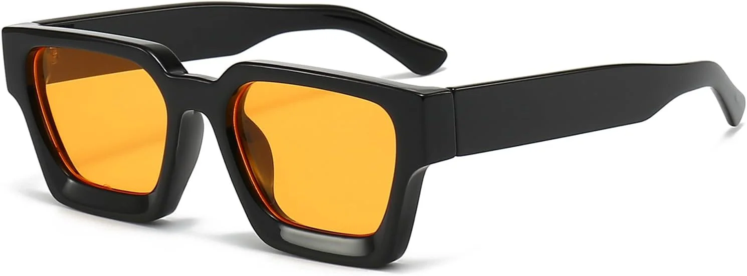 عینک آفتابی مستطیلی YAMEIZE برای مردان و زنان، با محافظت UV400 و طراحی رترو و وینتیج عینک آفتابی مستطیلی YAMEIZE برای مردان و زنان، با محافظت UV400 و طراحی رترو و وینتیج