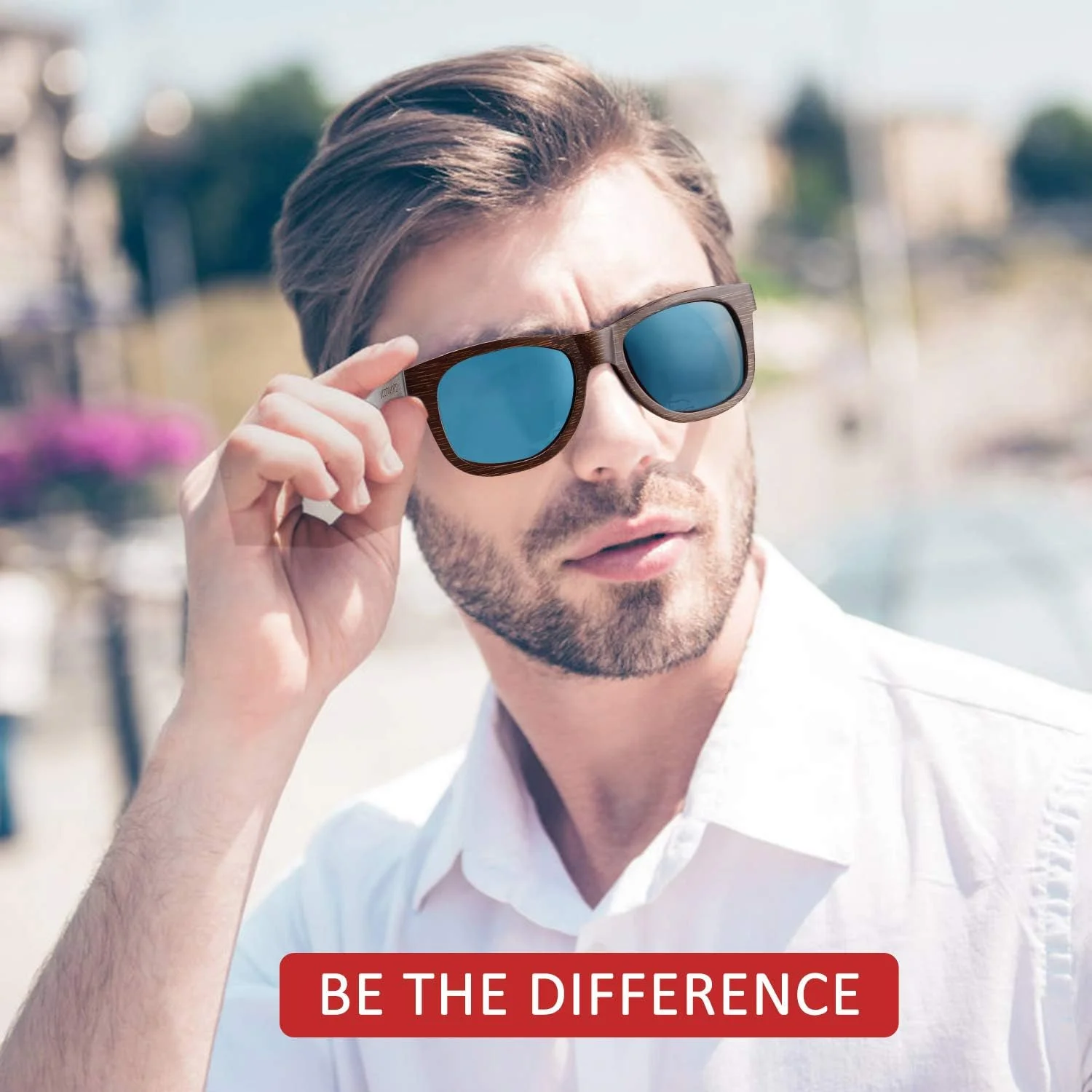 عینک آفتابی چوبی پلاریزه WOODWORD برای مردان و زنان - عینک آفتابی چوب بامبو به همراه جعبه