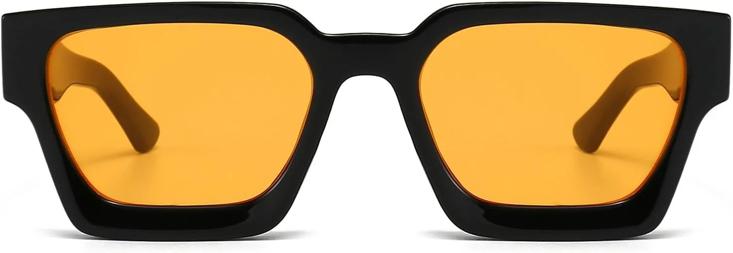 عینک آفتابی مستطیلی YAMEIZE برای مردان و زنان، با محافظت UV400 و طراحی رترو و وینتیج