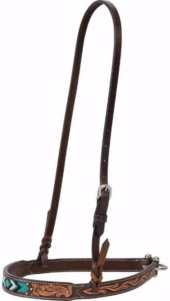 ویور لدر نوار بینی فیروزه ای صلیبی مهره دار فیروزه ای روغن تیره، 1