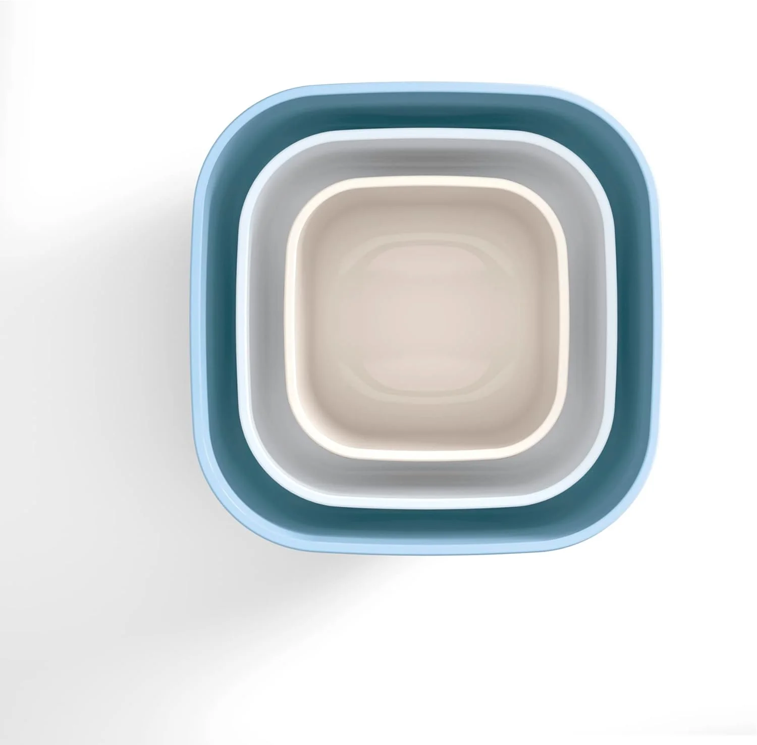 ست 3 تایی ظروف کم عمق درب دار گوزینی، 19.5 x 19.5 x 9.3 سانتی متر