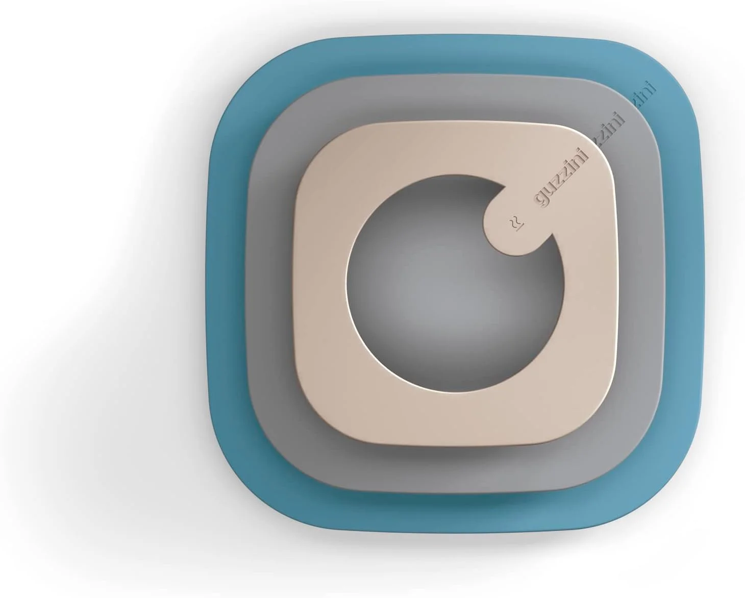 ست 3 تایی ظروف کم عمق درب دار گوزینی، 19.5 x 19.5 x 9.3 سانتی متر