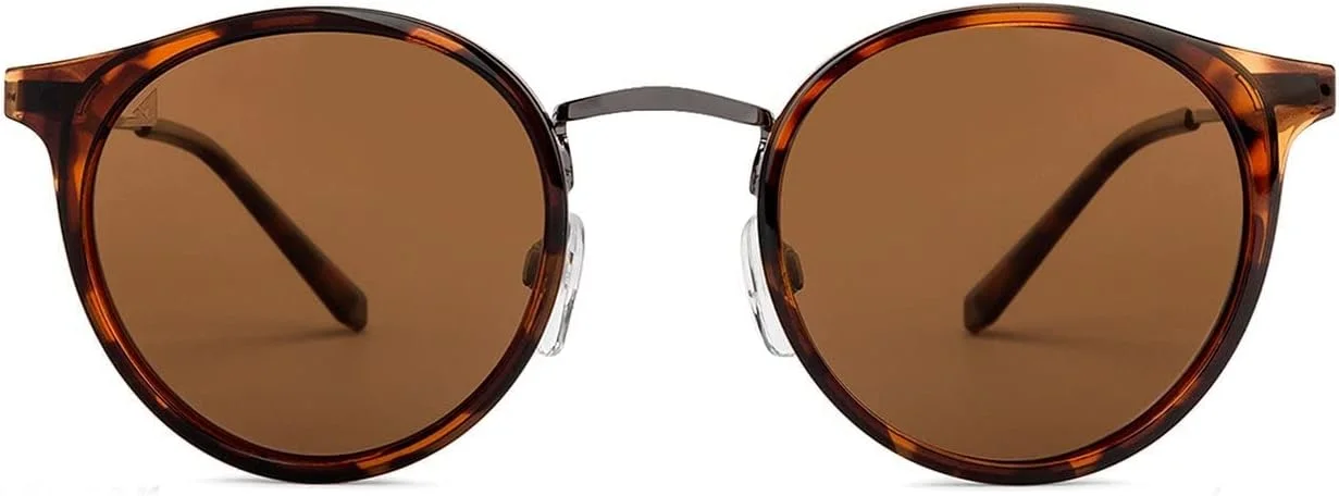 عینک آفتابی VINCENT CHASE EYEWEAR از Lenskart | پلاریزه و محافظت شده در برابر اشعه ماوراء بنفش | قهوه ای دور کامل گرد | محافظت UV400 | برای مردان و زنان | متوسط | VC S11164