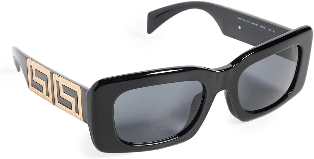 عینک آفتابی زنانه ورساچه، فریم مشکی، لنز خاکستری تیره، 54 میلی‌متر