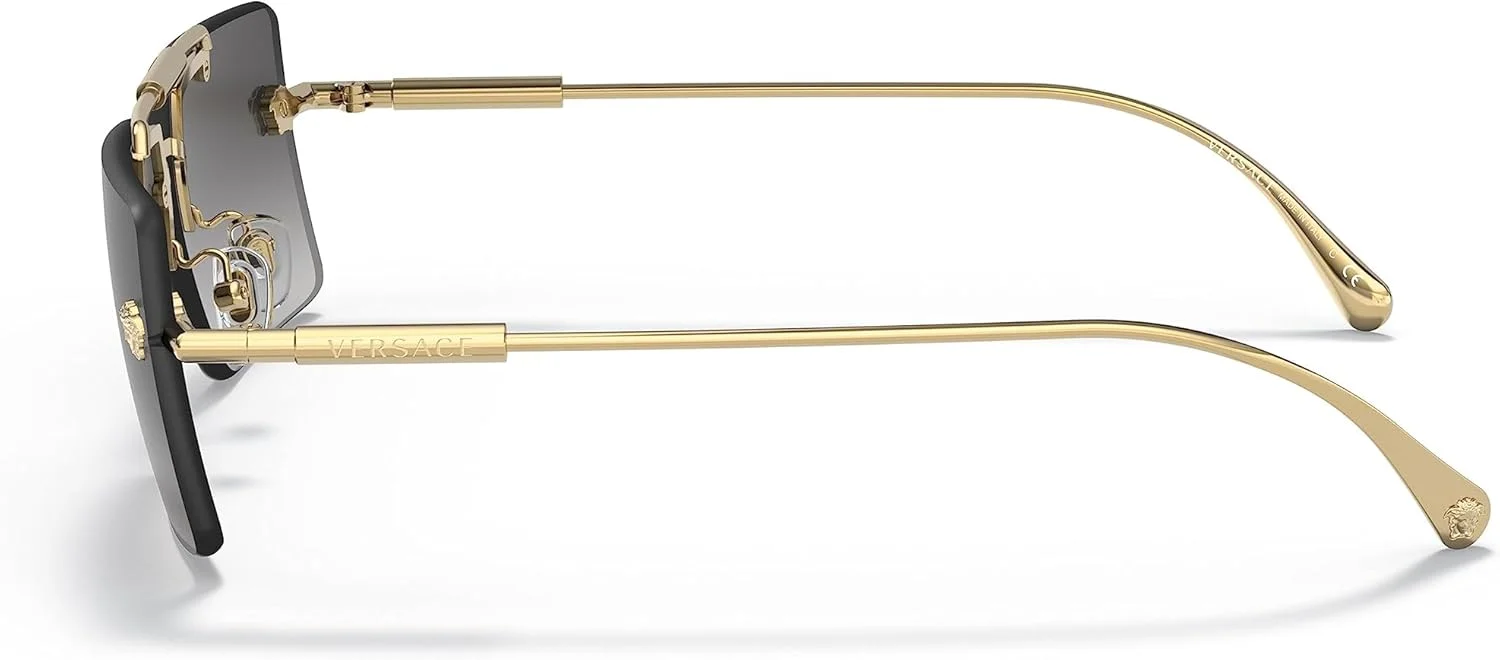 عینک آفتابی زنانه ورساچه، فریم طلایی، لنزهای خاکستری گرادیان، 60 میلی متر عینک آفتابی زنانه ورساچه، فریم طلایی، لنزهای خاکستری گرادیان، 60 میلی متر